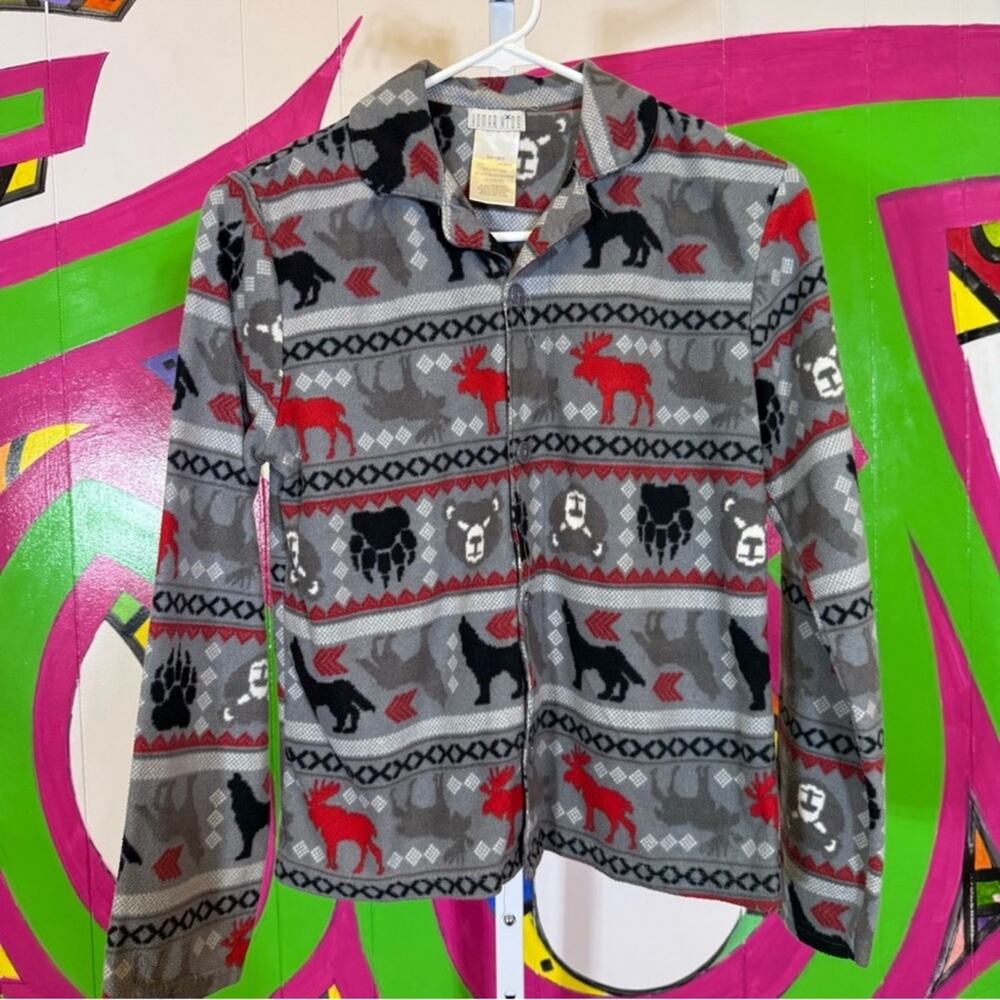 Komar Kids, Gray Patterned Pajama Top Size XL (14-16). Good used condition!